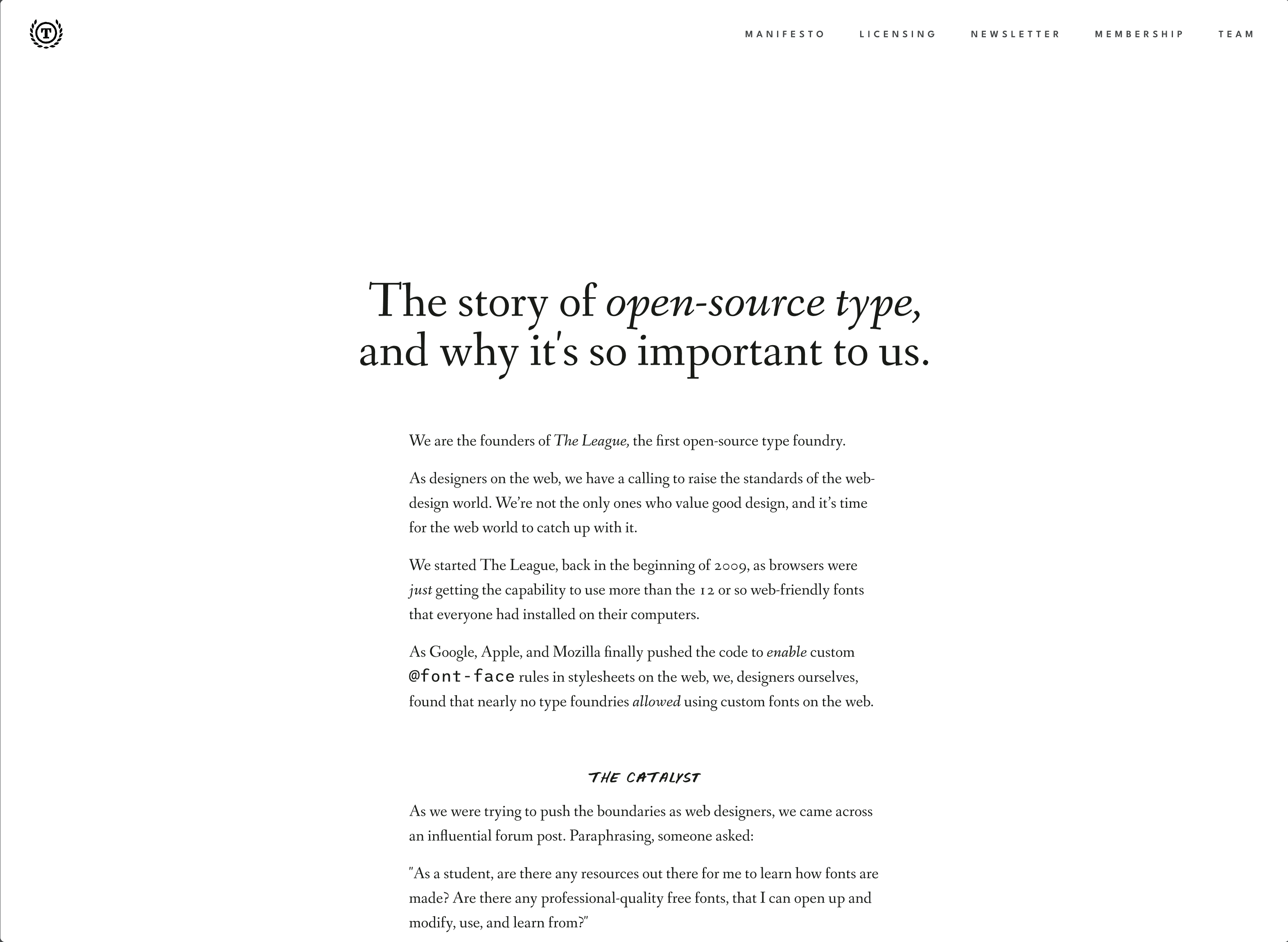 The story of open-source type, and why it's so important to us