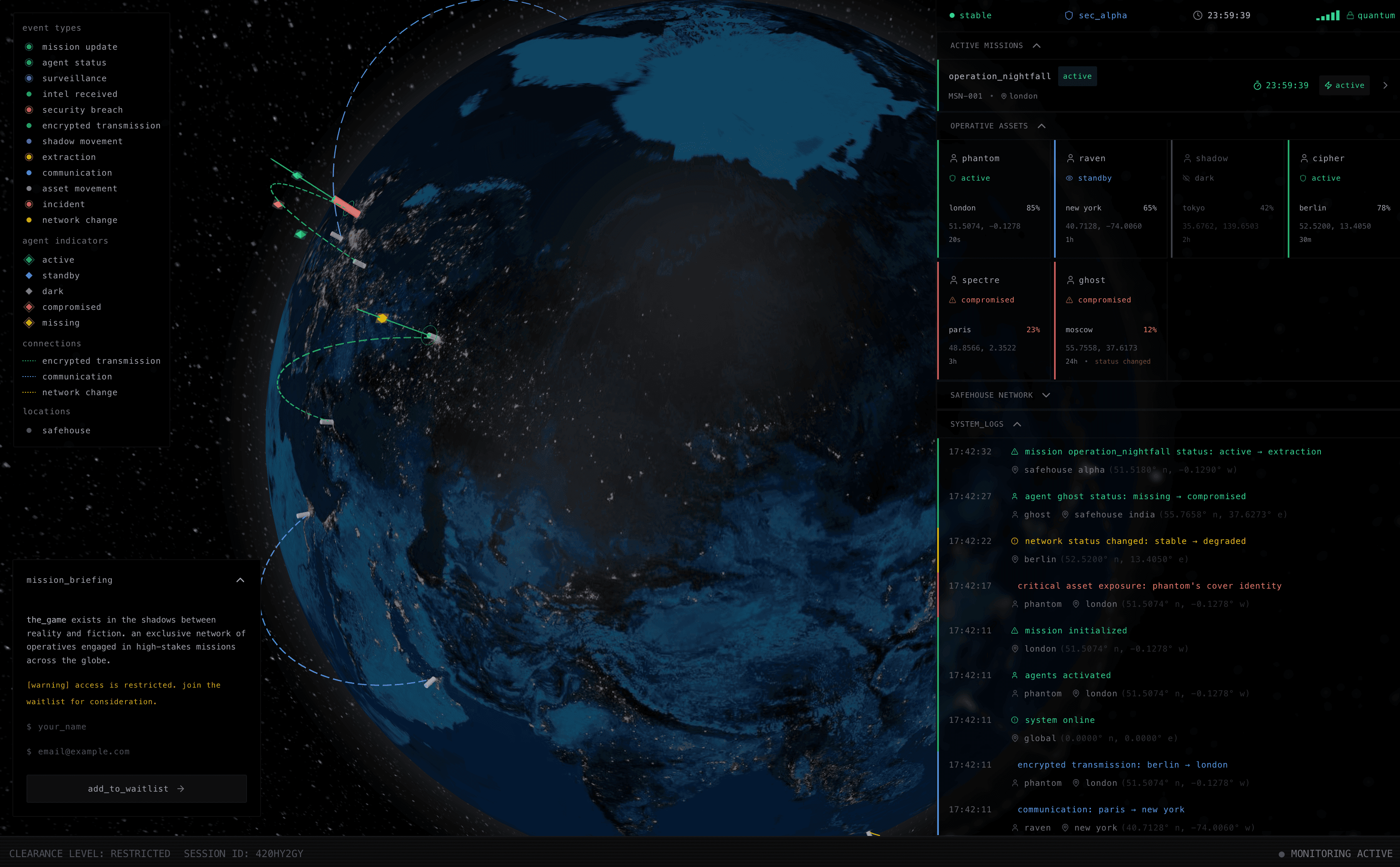 Prototype Agent and Mission Dashboard