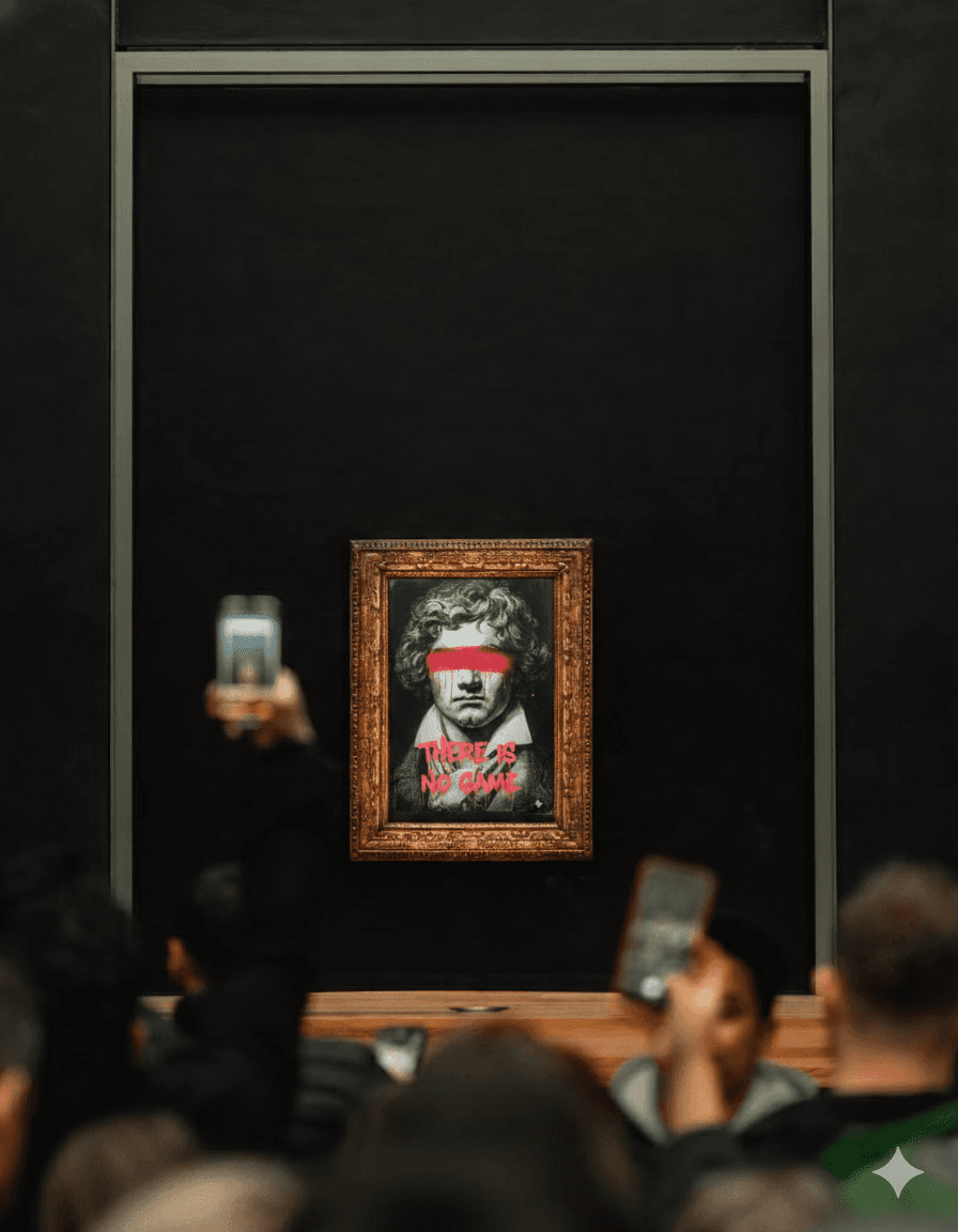 A painting in a gallery. "There is no game." But you know better. You've been briefed. That painting is your target.