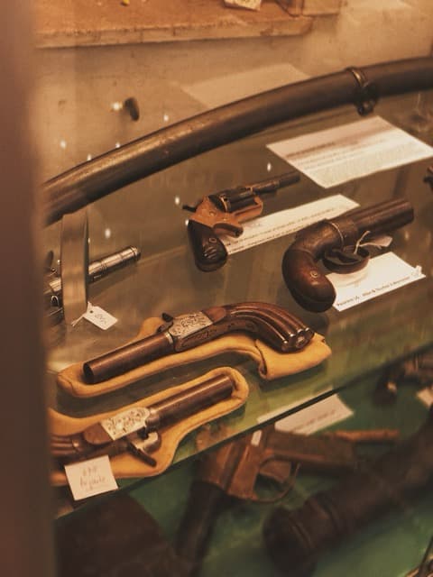 Curated vintage objects and craft materials in museum-quality display